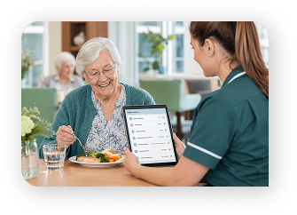 Caregiver recording observations