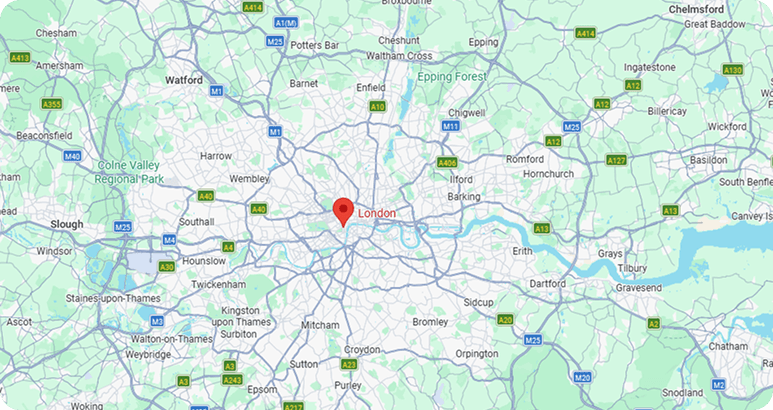 Office location map - London England United Kingdom